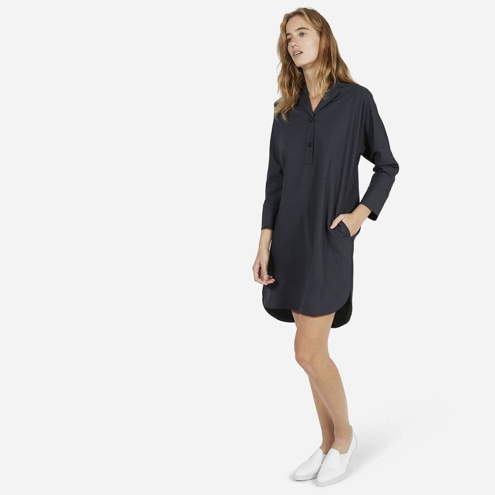 Everlane The Artist Smock Navy Blue Base - Size S